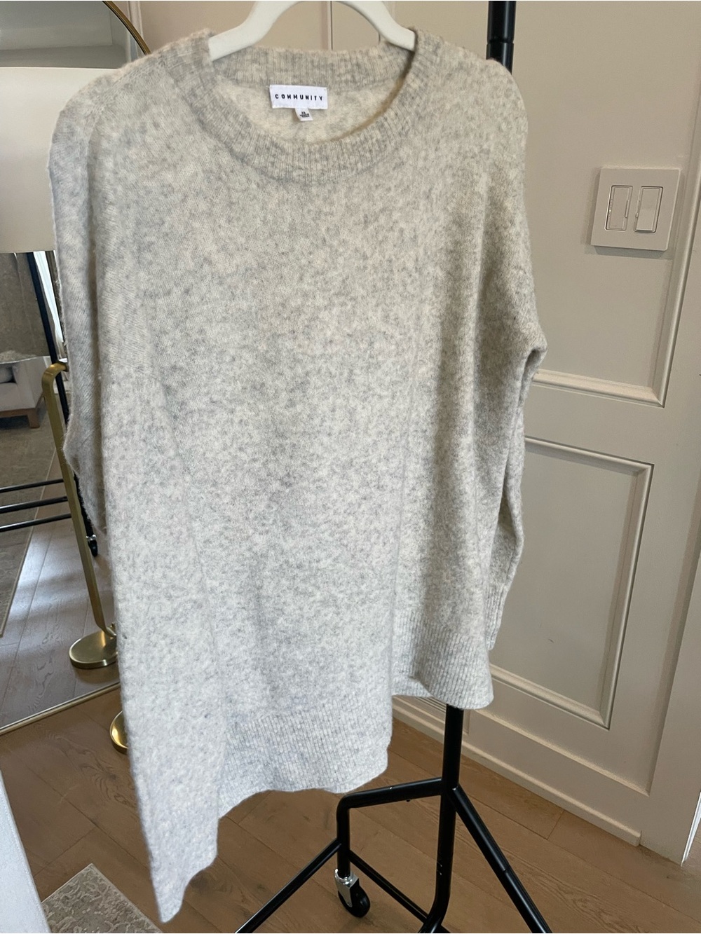 Community Oversized Grey Crewneck Sweater XS